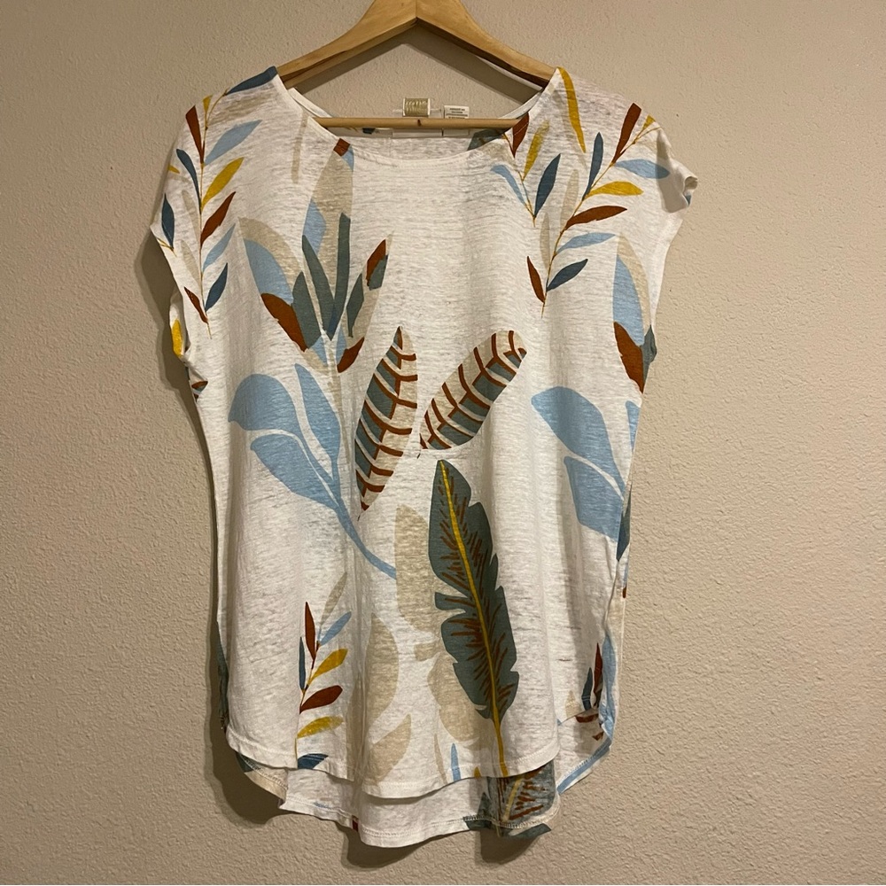 Cynthia Rowley‎ 100% Linen Tropical shirt - Picture 2 of 5
